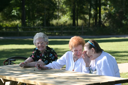 Ladies at table